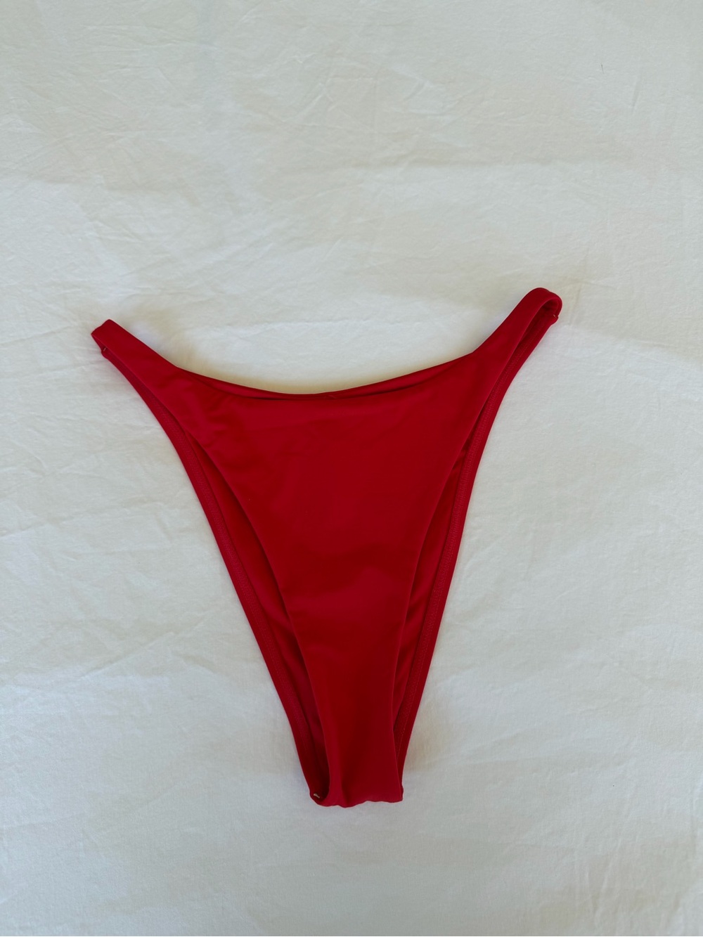 L SPACE Red Cheeky Bottoms